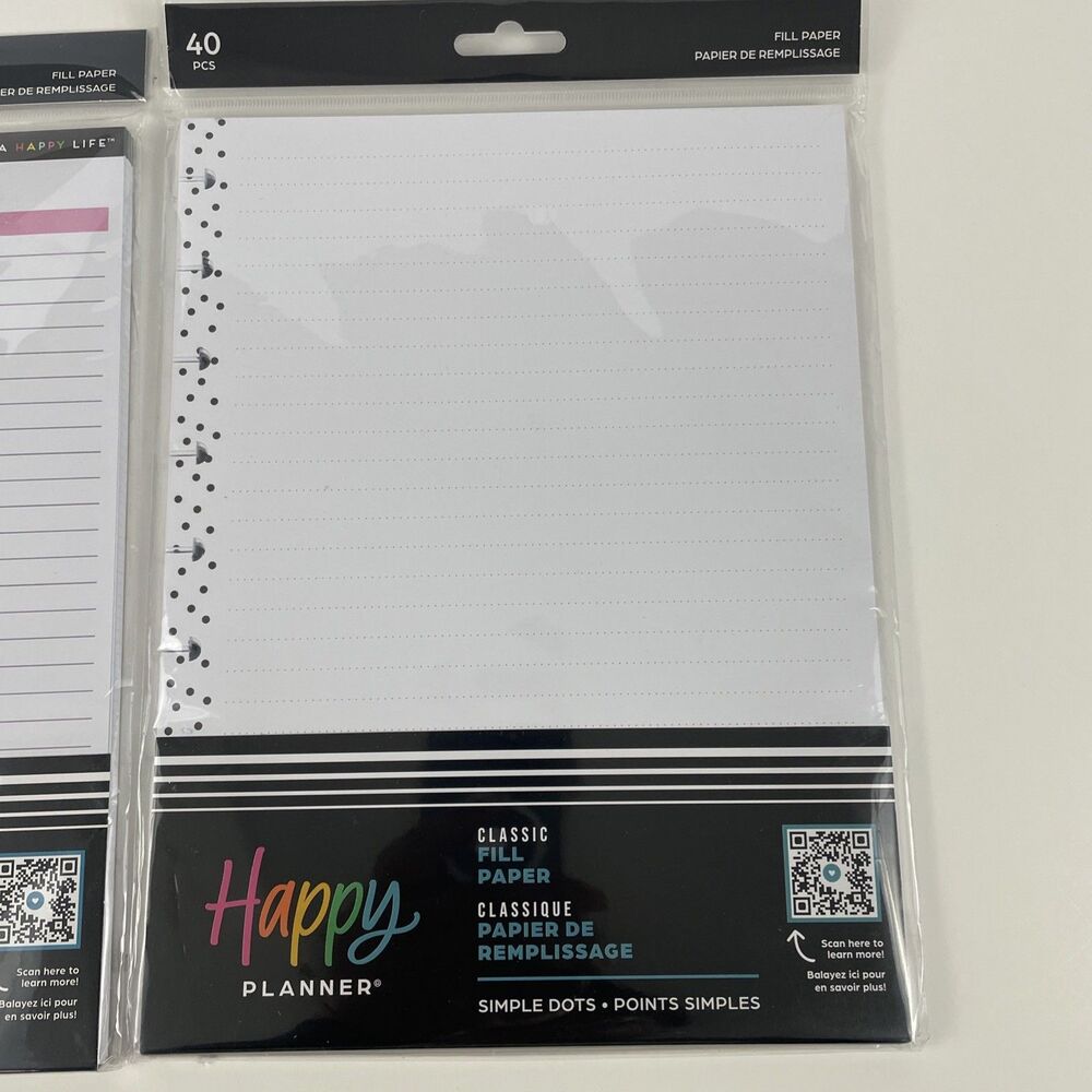 The Happy Planner Classic Filler Paper Sheets Everyday And Simple Dots Lined - Picture 3 of 5